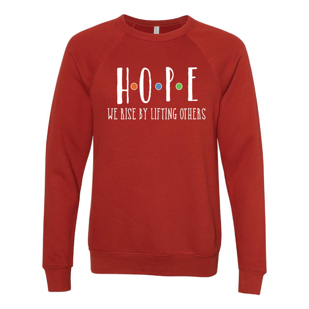 Hope Dots Design Crewneck Sweatshirt - Adult-Soft and Spun Apparel Orders