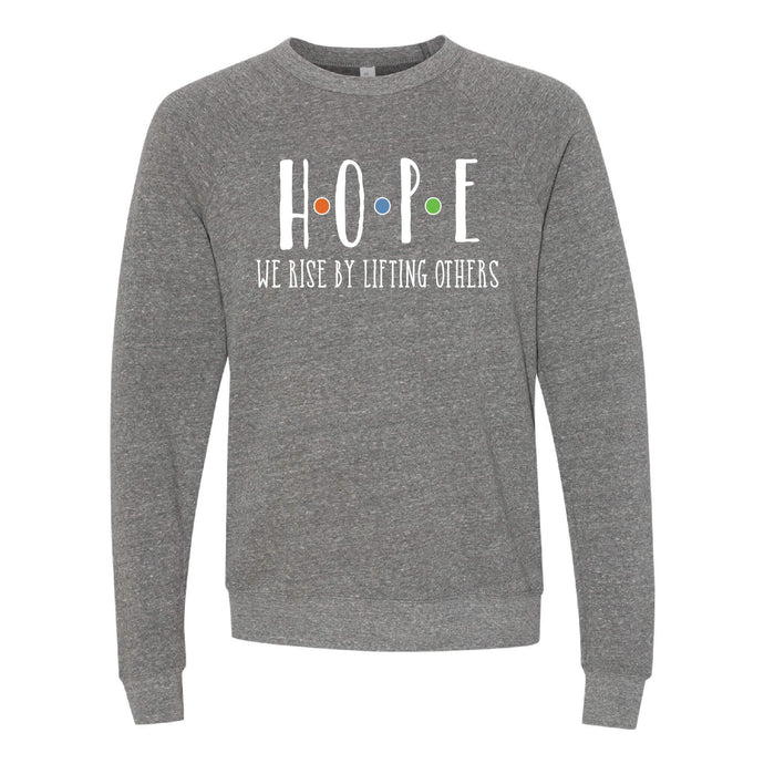 Hope Dots Design Crewneck Sweatshirt - Adult-Soft and Spun Apparel Orders