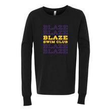 Load image into Gallery viewer, Johnston Blaze Swim Club Flow Long Sleeve Crewneck T-Shirt - Youth-Soft and Spun Apparel Orders
