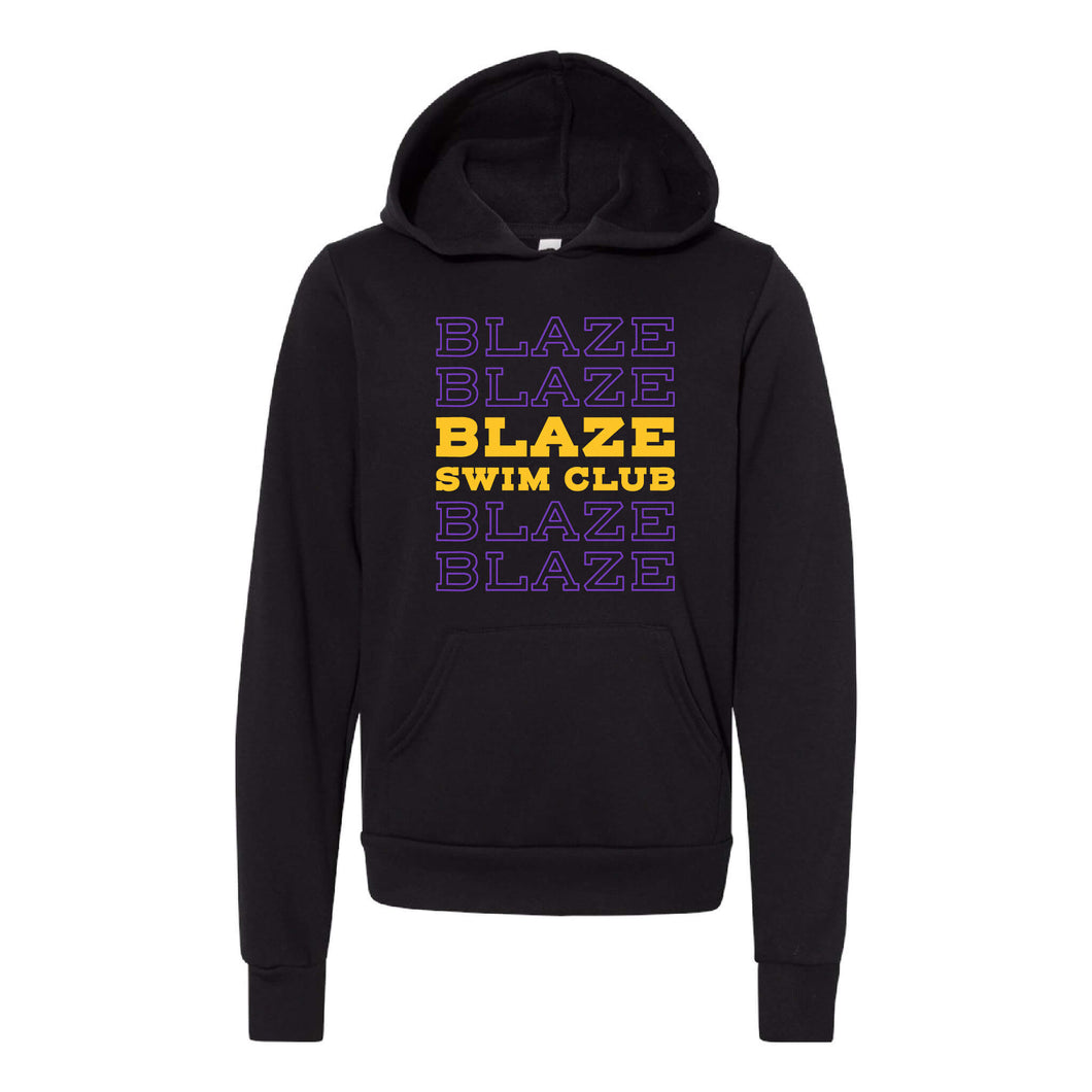 Johnston Blaze Swim Club Flow Hooded Sweatshirt - Youth-Soft and Spun Apparel Orders
