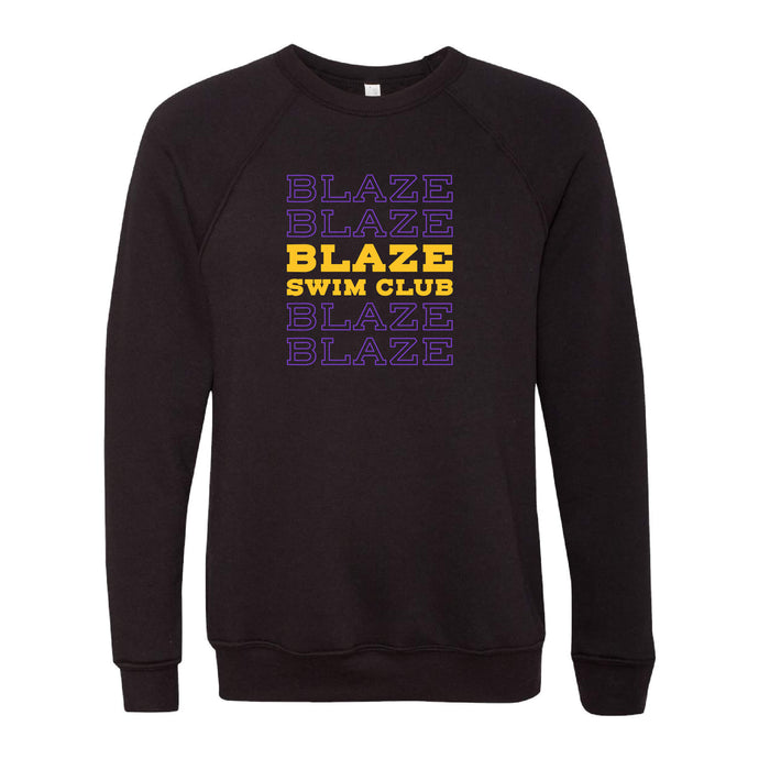 Johnston Blaze Swim Club Flow Crewneck Sweatshirt - Adult-Soft and Spun Apparel Orders