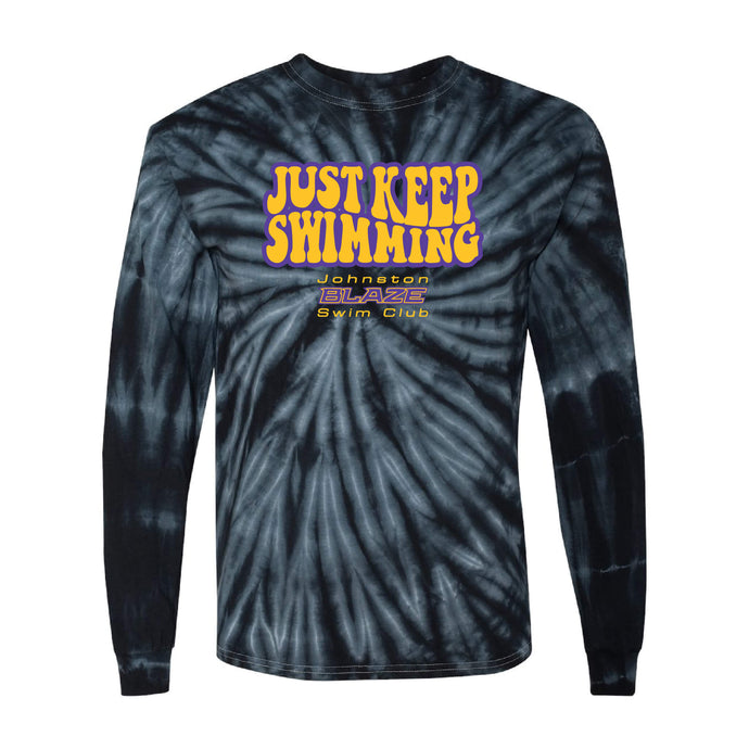 Johnston Blaze Just Keep Swimming Tie-Dyed Long Sleeve T-Shirt - Adult-Soft and Spun Apparel Orders