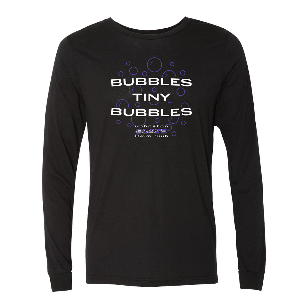 Johnston Blaze Bubbles Tiny Bubbles Long Sleeve T-Shirt - Adult-Soft and Spun Apparel Orders