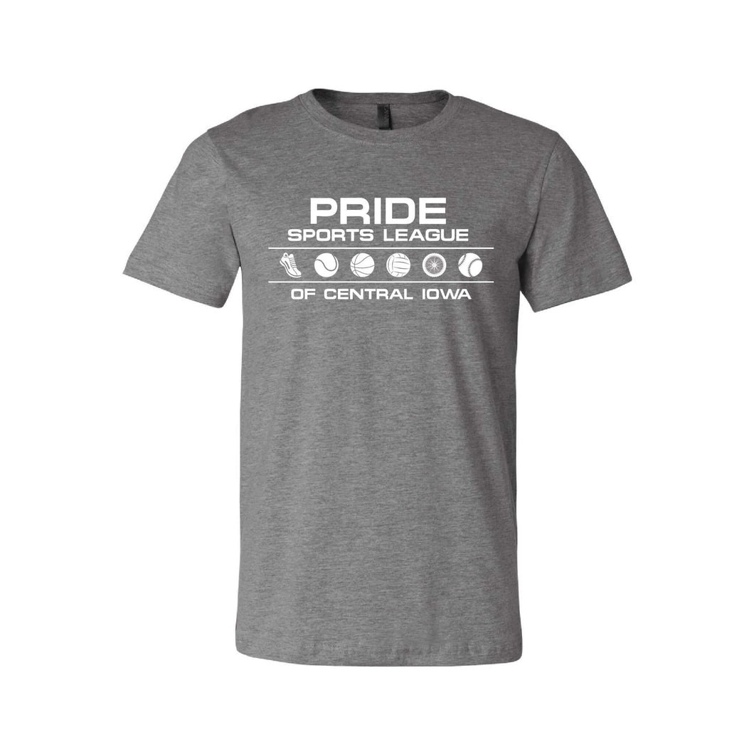 Pride Sports League White Imprint T-Shirt-Soft and Spun Apparel Orders