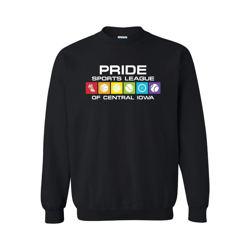 Pride Sports League Full Color Imprint Crewneck Sweatshirt-Soft and Spun Apparel Orders