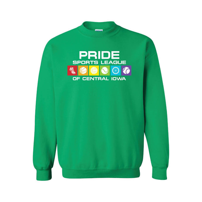 Pride Sports League Full Color Imprint Crewneck Sweatshirt-Soft and Spun Apparel Orders