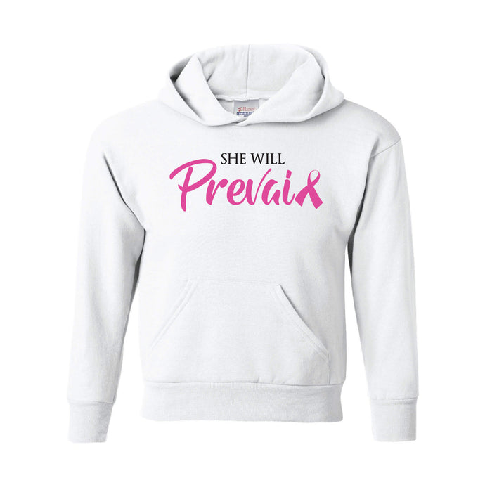She Will Prevail - The Becca Willson Memorial Hooded Sweatshirt - Youth-Soft and Spun Apparel Orders