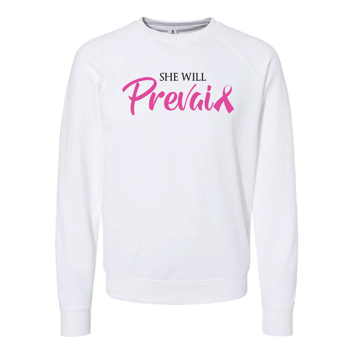 She Will Prevail - The Becca Willson Memorial Crewneck Sweatshirt - Adult-Soft and Spun Apparel Orders