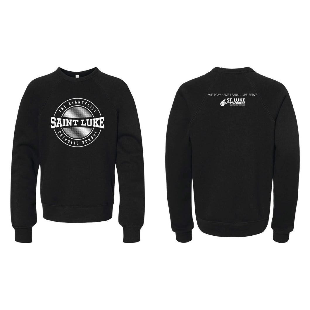 Saint Luke Badge Crewneck Sweatshirt - Youth-Soft and Spun Apparel Orders