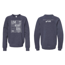 Load image into Gallery viewer, Luke 10:27 Crewneck Sweatshirt - Youth-Soft and Spun Apparel Orders
