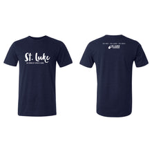 Load image into Gallery viewer, Saint Luke Script Crewneck T-Shirt - Adult-Soft and Spun Apparel Orders
