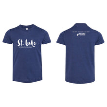 Load image into Gallery viewer, Saint Luke Script Crewneck T-Shirt - Youth-Soft and Spun Apparel Orders
