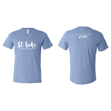 Load image into Gallery viewer, Saint Luke Script V-Neck T-Shirt - Adult-Soft and Spun Apparel Orders

