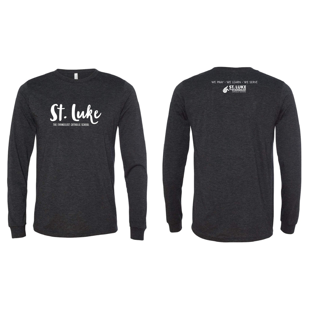 Saint Luke Script Long Sleeve T-Shirt - Adult-Soft and Spun Apparel Orders