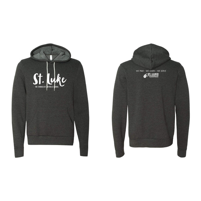 Saint Luke Script Hooded Sweatshirt - Adult-Soft and Spun Apparel Orders