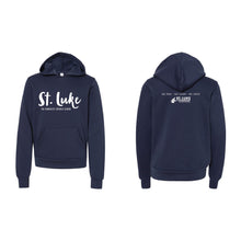Load image into Gallery viewer, Saint Luke Script Hooded Sweatshirt - Youth-Soft and Spun Apparel Orders
