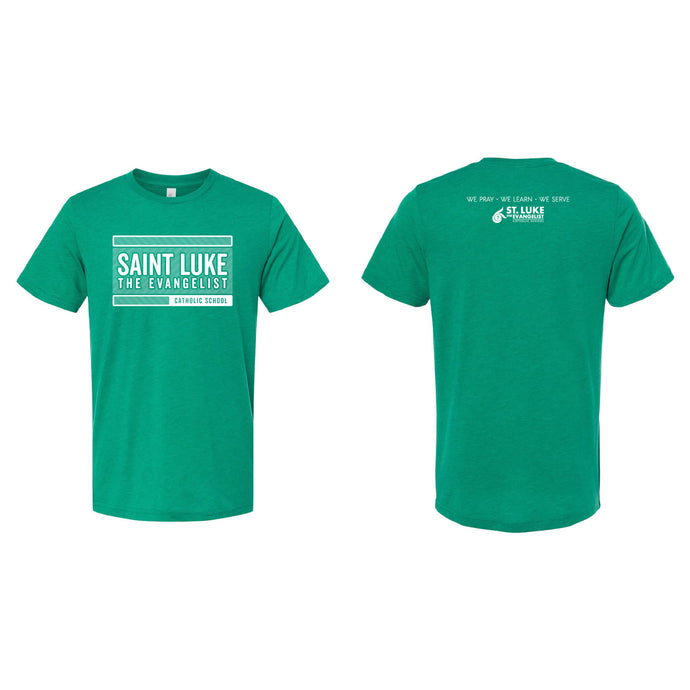 Saint Luke Block Crewneck T-Shirt - Adult-Soft and Spun Apparel Orders