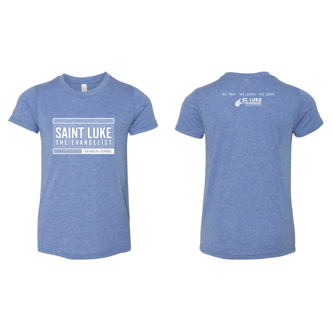 Saint Luke Block Crewneck T-Shirt - Youth-Soft and Spun Apparel Orders