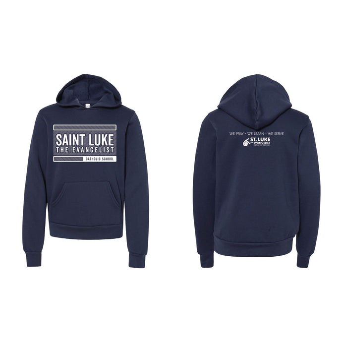 Saint Luke Block Hooded Sweatshirt - Youth-Soft and Spun Apparel Orders