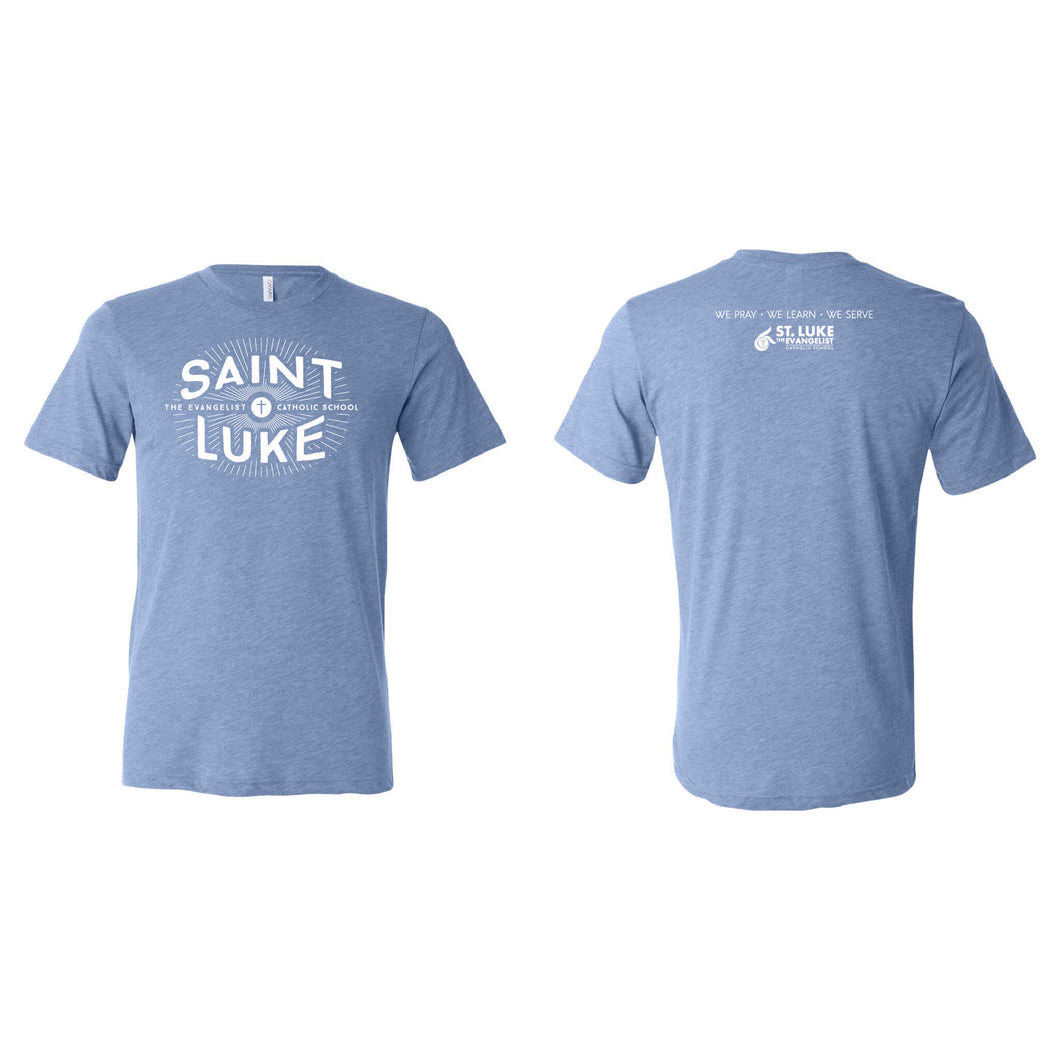Saint Luke Burst Crewneck T-Shirt - Adult-Soft and Spun Apparel Orders