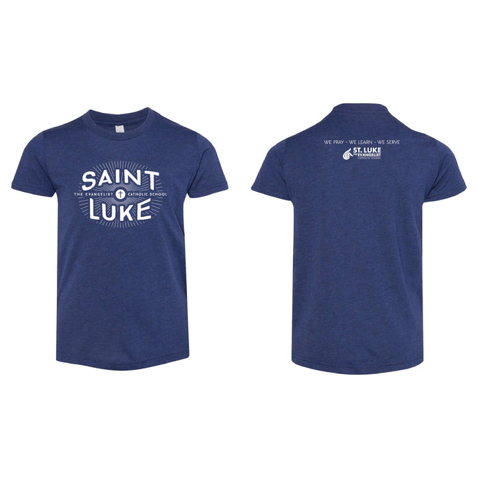 Saint Luke Burst Crewneck T-Shirt - Youth-Soft and Spun Apparel Orders
