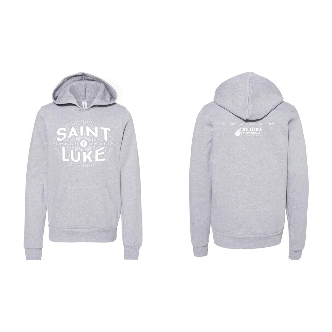 Saint Luke Burst Hooded Sweatshirt - Youth-Soft and Spun Apparel Orders