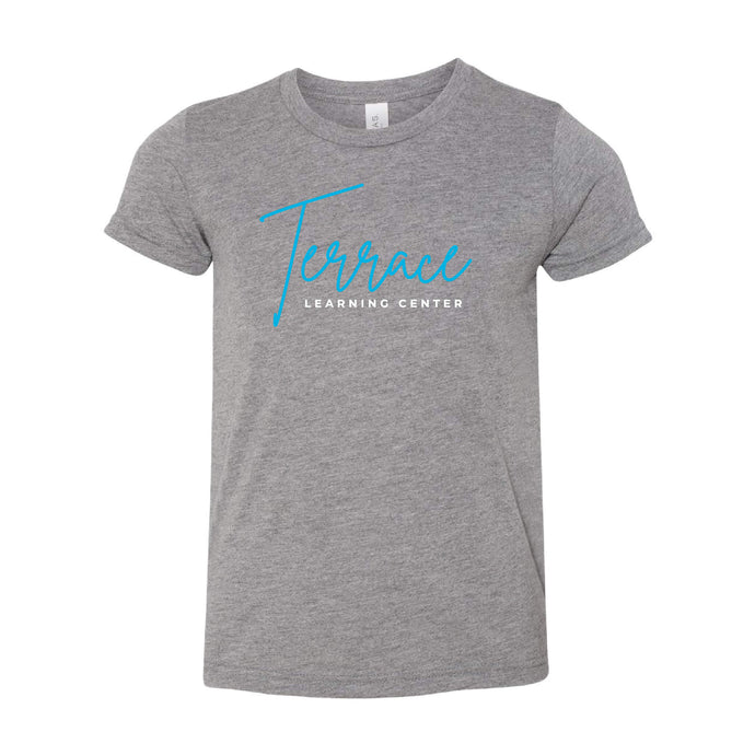 Terrace Learning Center Script Design Crewneck T-Shirt - Youth-Soft and Spun Apparel Orders
